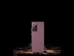 Cas bleu-clair superbe de téléphone de fibre d'Aramid pour le pli 3 de Samsung Z