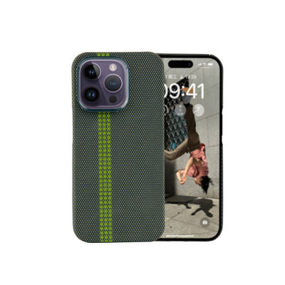 Coque de téléphone en fibre d'aramide à motif personnalisé pour iPhone 16 Pro Max, épaisseur 0,8 mm et poids 16 g