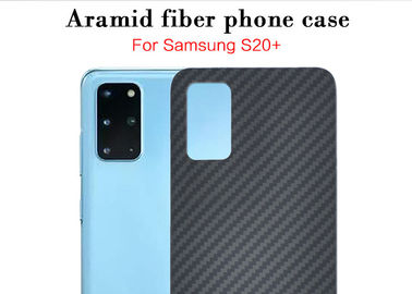 La fibre mate noire Samsung d'Aramid de sergé de Samsung S20+ enferment