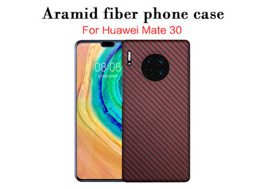 Caisse faite main rouge et noire de téléphone d'Aramid pour le compagnon 30 de Huawei