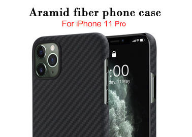 Cas mat de téléphone de fibre d'Aramid pour la fonction protectrice de pro style de sergé d'iPhone 11