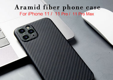 Cas matériel de téléphone de fibre de carbone de cas d'Aramid d'iPhone 11 de catégorie militaire