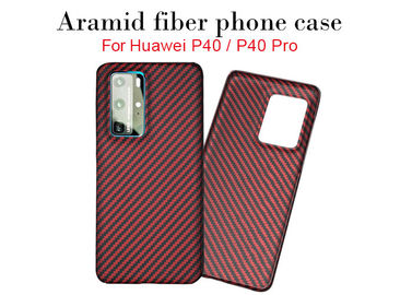 Caisse de Huawei de fibre d'Aramid imprimée par logo ultra mince pour Huawei P40
