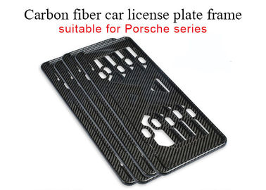 Cadre résistant à l'usure de plaque minéralogique de fibre de carbone de Porsche