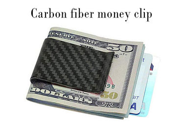 L'argent brillant léger noir de fibre de carbone coupe des portefeuilles