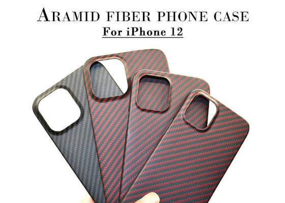 Caisse ultra légère écologique de téléphone de fibre d'Aramid de carbone pour l'iPhone 12