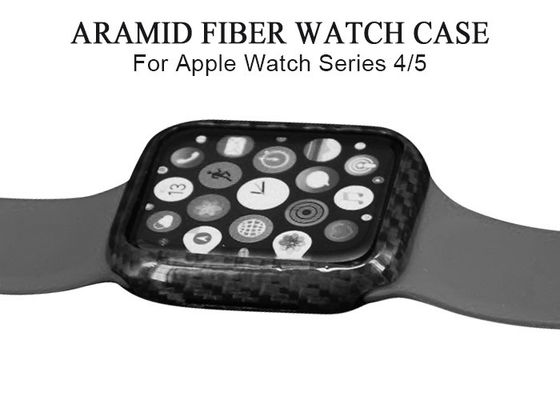 Boîtier de montre brillant d'Apple de fibre de carbone d'Antifingerprint