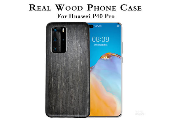 Caisse en bois gravée antichoc de téléphone pour Huawei P40 pro