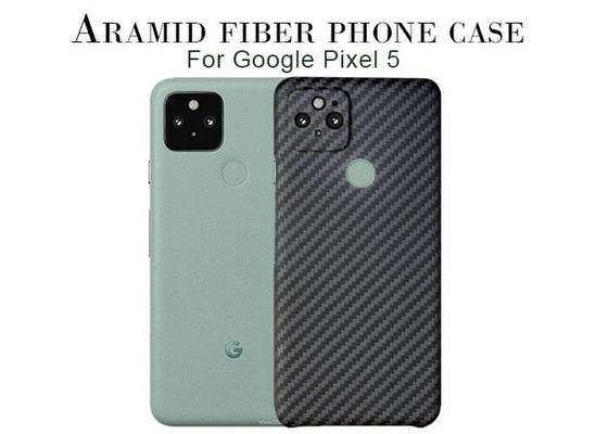 Caisse noire de téléphone de fibre d'Aramid pour la caisse de fibre de carbone du pixel 5 de Google
