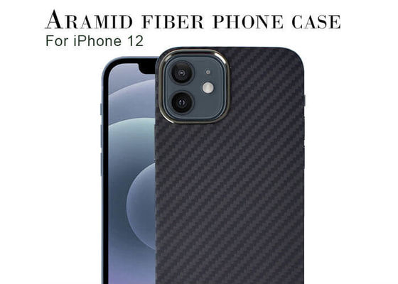 Vraie caisse de fibre d'Aramid de carbone de pleine protection militaire pour l'iPhone 12
