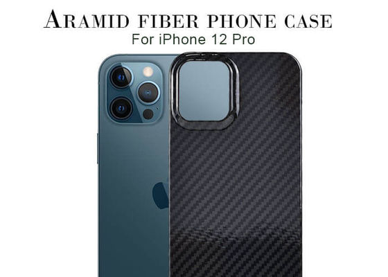 Pro cas militaire de téléphone de Kevlar de fibre d'Aramid de catégorie de demi de couverture iPhone 12 de conception