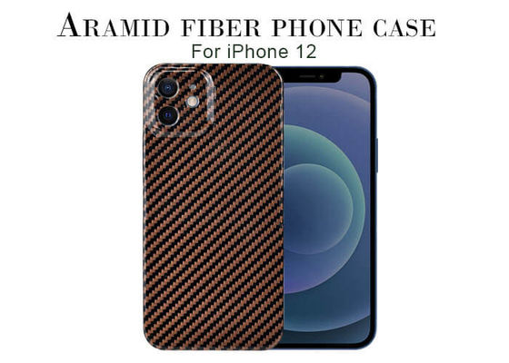 caisse brillante ultra légère d'iPhone 12 de fibre d'Aramid de carbone d'épaisseur de 0.65mm