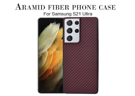 Cas de téléphone de fibre d'Aramid pour la caisse de fibre de carbone de Samsung S21 ultra