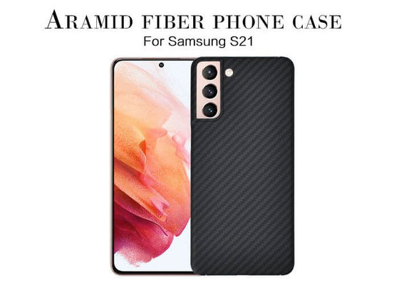 OEM de cas de téléphone de fibre d'Aramid de conception de cratère pour Samsung S21