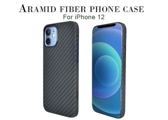 Plein cas léger de téléphone de fibre d'Aramid de protection pour l'iPhone 12 mini