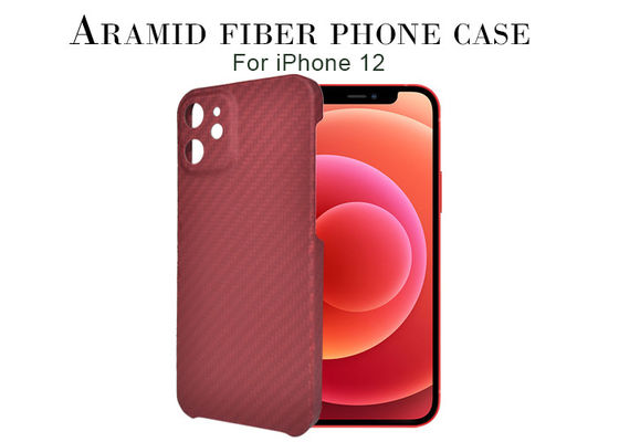 Cas de téléphone de fibre d'Aramid de couverture de protection de caméra demi pour l'iPhone 12 pro