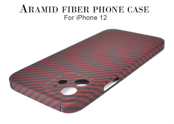 Cas de téléphone de fibre de Matte Surface 0.65mm Aramid pour l'iPhone 12