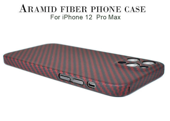 pro caisse de fibre de Max Red Camera Full Protection Aramid d'iPhone 12