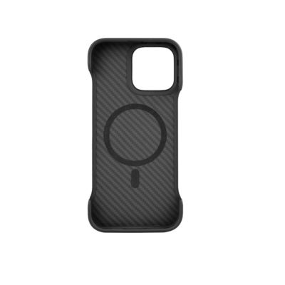 Coque de téléphone en fibre de carbone aramide Kevlar magnétique super légère pour iPhone 16 Pro Max