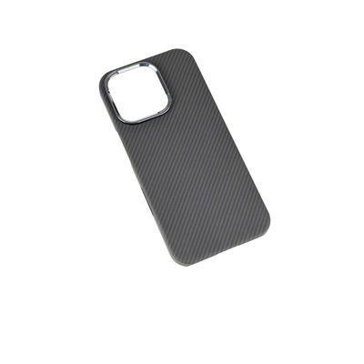 Coque de téléphone en fibre de carbone aramide magnétique à cadre métallique personnalisée pour iPhone 16 Pro