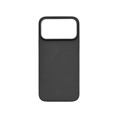 Coque de téléphone mobile personnalisée en fibre de carbone aramide avec cadre métallique pour iPhone 17 Pro Max