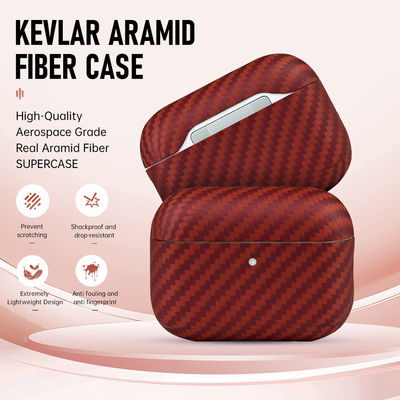 Prise en charge de la recharge sans fil du boîtier d'écouteur en fibre de carbone aramide pour AirPods Pro 3