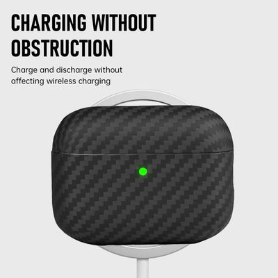 Étui pour écouteurs en fibre de carbone aramide de couleur noire pour AirPods Pro 3