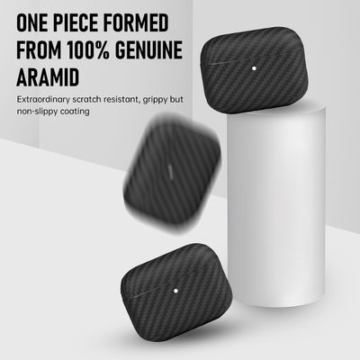 Étui pour écouteurs en fibre de carbone aramide de couleur noire pour AirPods Pro 3