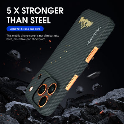 Couverture de téléphone portable en fibre de carbone Aramid personnalisée pour iPhone 17 Pro Max