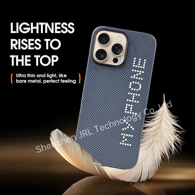 Coque de téléphone portable en fibre de carbone aramide super légère phosphorescente pour iPhone 17 Pro