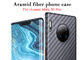 Cas mat de Huawei de fibre d'Aramid de sergé pour le compagnon 30 de Huawei pro