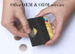 Porte-cartes mince d'agrafe d'argent de fibre de carbone de taille faite sur commande