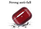 Pro caisse imperméable rouge d'Airpods de fibre du carbone 3 3K d'Airpods
