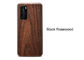 Caisse en bois gravée résistante de téléphone d'éraflure naturelle pour Huawei P40
