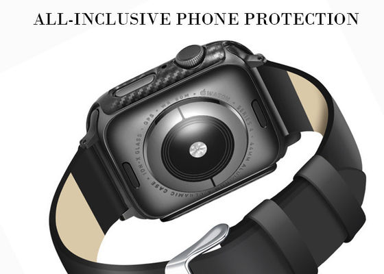Caisse noire de la série 4 de montre de Matte Finish Carbon Aramid Fiber Apple de couleur