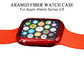 Boîtier de montre rouge brillant résistant aux chocs de fibre d'Aramid pour Apple
