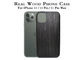 IPhone 11 gravé léger pro Max Wood Case de glace noire