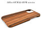 cas en bois résistant de téléphone de saleté protectrice d'iPhone 12 vrai