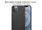 Caisse noire de carbone de caisse de fibre d'Aramid d'iPhone 12 d'armure toile de pleine protection