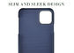 Pro caisse de fibre de Max Aramid Fiber Case Carbon d'iPhone 11 bleu de couleur