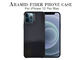 Caisse noire extérieure brillante d'iPhone de fibre d'Aramid de carbone pour pro maximum d'iPhone 12
