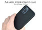 Cas en plastique de téléphone de Ring Black Color Aramid Fiber pour l'iPhone 12 12 pro