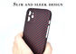 Cas de téléphone de fibre de Matte Surface 0.65mm Aramid pour l'iPhone 12