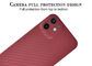 Cas de Mini Red Color Aramid Fiber d'iPhone 12 de cas de téléphone de fibre de carbone