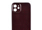 Rouge extérieur brillant léger de cas de téléphone de fibre d'Aramid pour l'iPhone 12